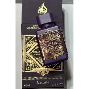 Bade'e Al Oud AMETHYST By Lattafa Eau de Parfum Unisex .16 Fl Oz Travel NEW Purp